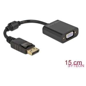 Delock 61006 DisplayPort 1.2 apa - VGA anya passzív fekete adapter