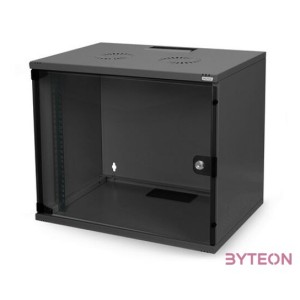 DIGITUS SOHO19 7U 370x540x400mm lapraszerelt fekete fali rack szekrény