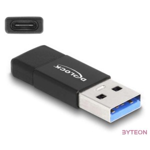 Delock 60001 USB-A 3.2 Gen2 apa - USB-C anya fekete adapter