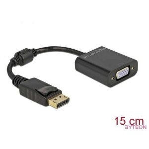 Delock 61006 DisplayPort 1.2 apa - VGA anya passzív fekete adapter