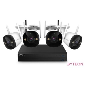 IMOU 4db wifi 2MP Full-Color csőkamerával,1 db 4 csatornás Wifis hálózati rögzítő,1TB HDD vezeték nélküli megfigyelő sze