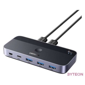 UGREEN CM662 USB 3.0 switch 2 bemenet 4 kimenet (fekete)