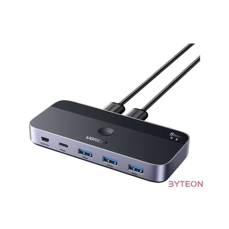 UGREEN CM662 USB 3.0 switch 2 bemenet 4 kimenet (fekete)