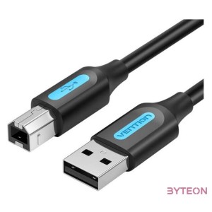 USB 2.0 A to USB-B cable with ferrite core Vention COQBL 2A 10m Black PVC