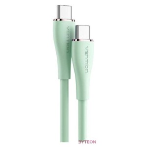 Cable USB-C 2.0 to USB-C Vention TAWGG 1,5m PD 100W  Light Green Silicone