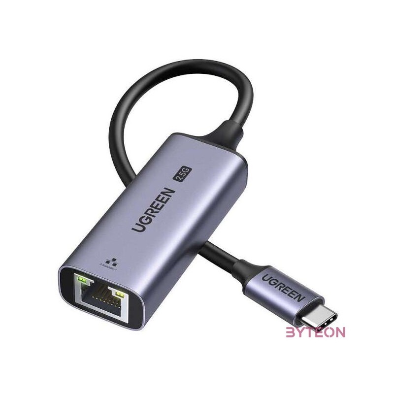 UGREEN CM648 USB-C RJ45 Adapter Ethernet, 2,5G (fekete)