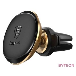 Baseus Magnetic Air Vent Car Mount Holder with cable clip Gold