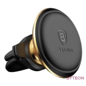 Baseus Magnetic Air Vent Car Mount Holder with cable clip Gold