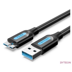 USB 3.0 A to Micro-B cable Vention COPBF 2A 1m Black PVC
