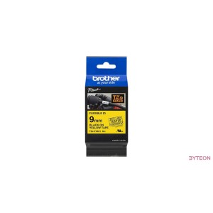 Brother TZE-FX621 (9mm, 8m) flexibilis szalag - Sárga