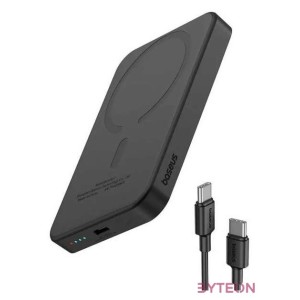 Baseus Mágneses Mini Powerbank, 5000mAh, USB-C 20W (fekete)