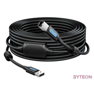 USB 2.0 A to B cable Vention COQBJ 2A 5m Black PVC