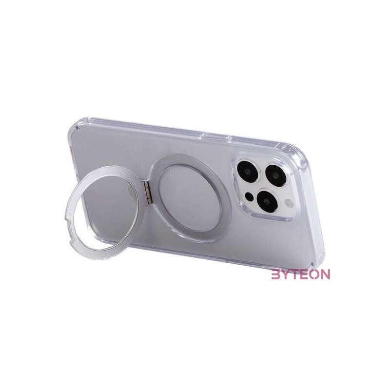 Magnetic protective phone case with holder Joyroom JR-BP004 for iPhone 15 Pro (transparent)
