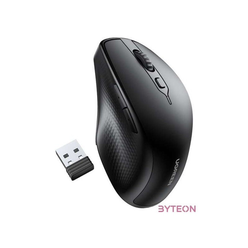 UGREEN 90395 Ergonomikus vezeték nélküli egér (fekete)