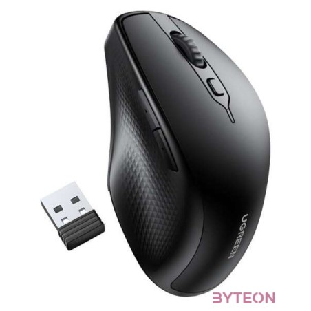 UGREEN 90395 Ergonomikus vezeték nélküli egér (fekete)