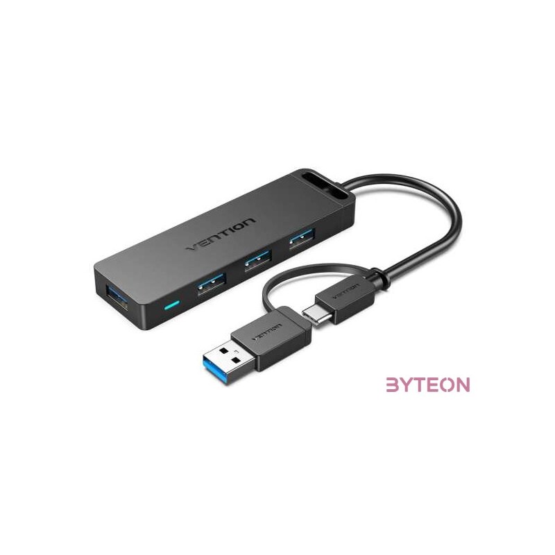 Huib 2in1 USB-C Interface, 4-port USB 3.0 and Power Adapter Vention CHTBB 0.15m