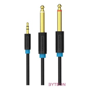 Audio Cable 3.5mm TRS to 2x 6.35mm Vention BACBF 1m (black)