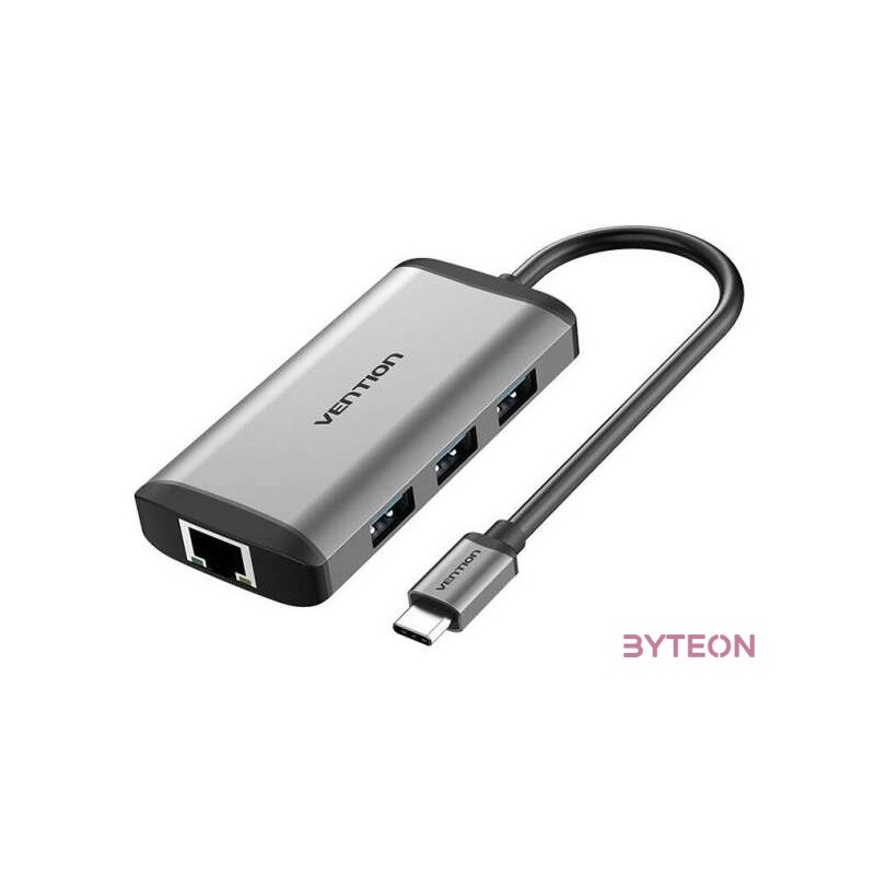 Docking Station 6 in 1 USB-C do HDMI, 3x USB3.0, RJ45, PD Vention CNCHB 0,15m gray
