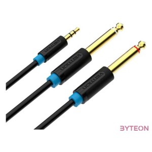 Audio Cable 3.5mm TRS to 2x 6.35mm Vention BACBF 1m (black)