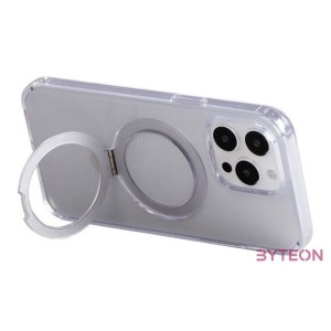 Magnetic protective phone case with holder Joyroom JR-BP004 for iPhone 15 Pro (transparent)