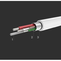 "UGREEN US241 CB USB 2.0 kábel nyomtatóhoz, 1m (fehér) "