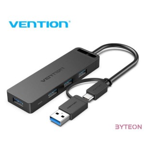 Huib 2in1 USB-C Interface, 4-port USB 3.0 and Power Adapter Vention CHTBB 0.15m