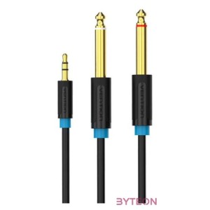 Audio Cable 3.5mm TRS to 2x 6.35mm Vention BACBF 1m (black)