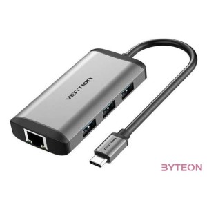 Docking Station 6 in 1 USB-C do HDMI, 3x USB3.0, RJ45, PD Vention CNCHB 0,15m gray
