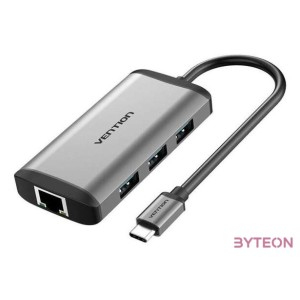 Docking Station 6 in 1 USB-C do HDMI, 3x USB3.0, RJ45, PD Vention CNCHB 0,15m gray
