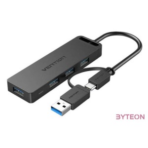 Huib 2in1 USB-C Interface, 4-port USB 3.0 and Power Adapter Vention CHTBB 0.15m