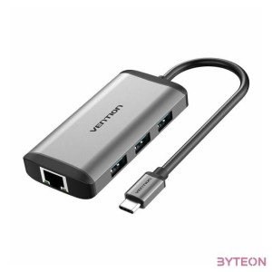 Docking Station 6 in 1 USB-C do HDMI, 3x USB3.0, RJ45, PD Vention CNCHB 0,15m gray