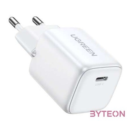 UGREEN 15326 Nexode mini töltő, USB-C, PD3.0, QC4.0, GaN, 30W (fehér)
