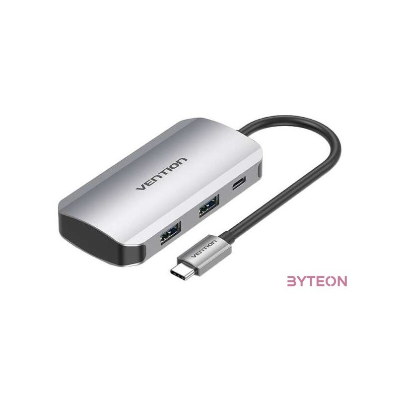 USB-C Docking Station to 4x USB3.0, PD 0.15m Vention TNBHB (gray)