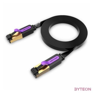 Flat Network Cable UTP CAT7 Vention ICABF RJ45 Ethernet 10Gbps 1m Black