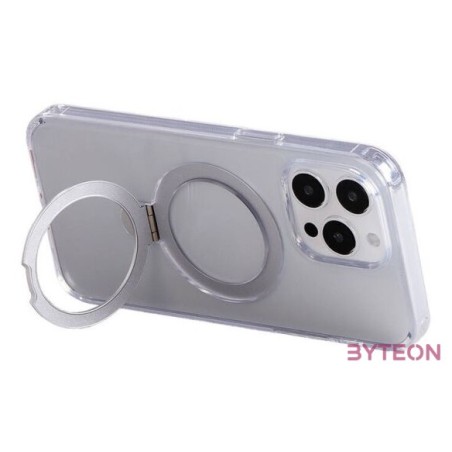 Magnetic protective phone case with holder Joyroom JR-BP004 for iPhone 15 Pro Max (transparent)