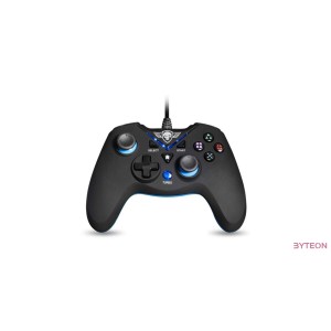 Spirit of Gamer XGP Gamepad USB [PC, PS3] - Fekete/Kék
