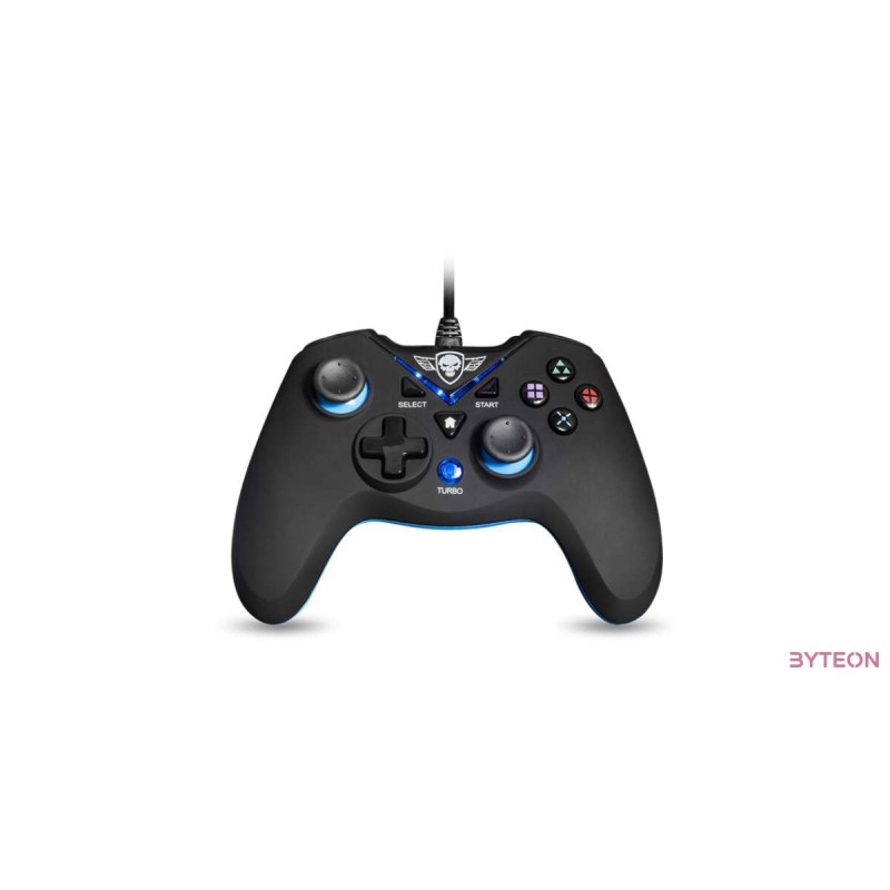 Spirit of Gamer XGP Gamepad USB [PC, PS3] - Fekete/Kék