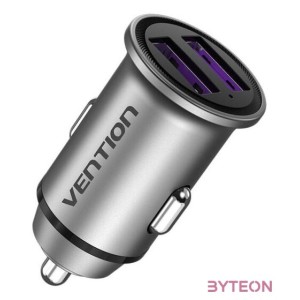 Car Charger 2x USB Vention FFEH0 30W Gray