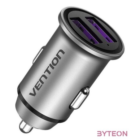 Car Charger 2x USB Vention FFEH0 30W Gray