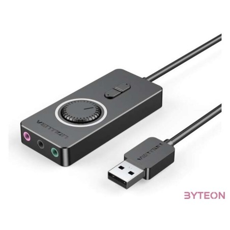 External USB audio card Vention CDRBB 15cm (black)