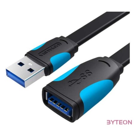 Flat USB 3.0 extender Vention VAS-A13-B200 2m Black