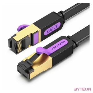 Flat Network Cable UTP CAT7 Vention ICABF RJ45 Ethernet 10Gbps 1m Black