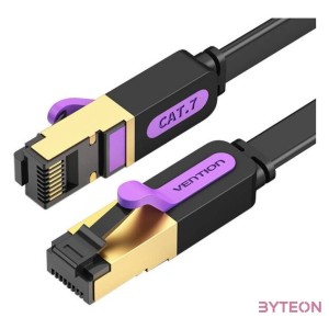 Flat Network Cable UTP CAT7 Vention ICABF RJ45 Ethernet 10Gbps 1m Black