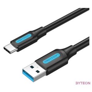 USB 3.0 A to USB-C Cable Vention COZBD 3A 0.5m Black PVC