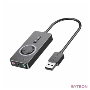 External USB audio card Vention CDRBB 15cm (black)