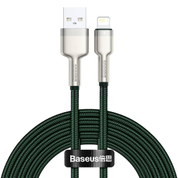 USB-kábel Lightning Baseus Cafule-hez, 2,4A, 2m (zöld)