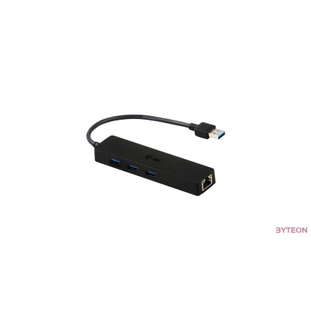 HUB i-tec U3GL3SLIM 3 port + RJ45 [USB3.0] - Fekete