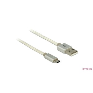 Delock 83916 USB-A apa - USB micro-B apa 1m - Fehér