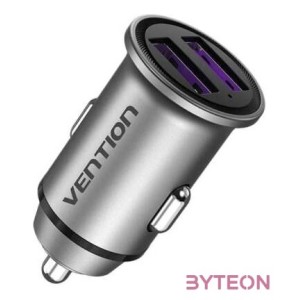 Car Charger 2x USB Vention FFEH0 30W Gray