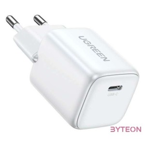 UGREEN 15326 Nexode mini töltő, USB-C, PD3.0, QC4.0, GaN, 30W (fehér)